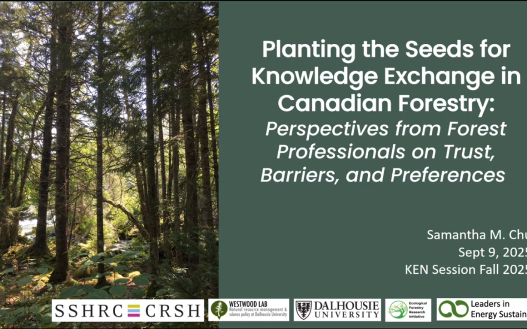 Recorded Webinar: Planting the seeds for knowledge exchange in Canadian Forestry